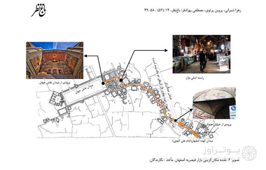 پلان بازار قیصریه اصفهان